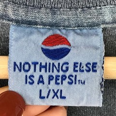 Vintage Pepsi 100 Percent Guaranteed T Shirt L XL Retro 90s Graphic Tee
