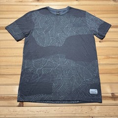 Oakley Topographic Map Pattern All Over Print Surf Skate T-Shirt Men’s Medium