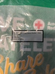 American Red Cross Give Platelets Share Your Gold XL Long-Sleeve Hooded T-Shirt