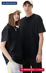 KEEPSHOWING Men’s Cotton T-Shirts Oversized Unisex Short Sleeve Crew Neck Loose