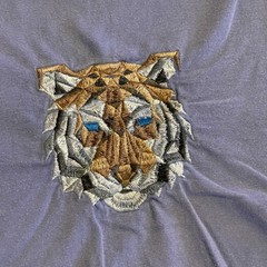 Lion Shirt Men 2XL Purple Graphic Lightweight Workout Streetwear Crew Neck Tee