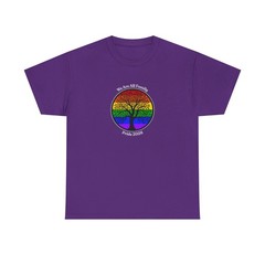 Gay Pride 2026 We Are All Family Rainbow Tree of Life Tee | LGBT LGBTQ PR27