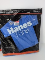 2 Packs Of NOS vintage 1989 Hanes Small T-shirts Preshrunk Made In The USA NEW