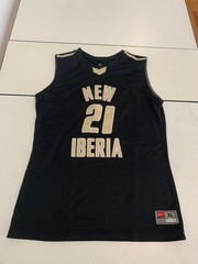 Nike New Iberia High Basketball Jersey XL Black Yellow Jackets Louisiana Sports