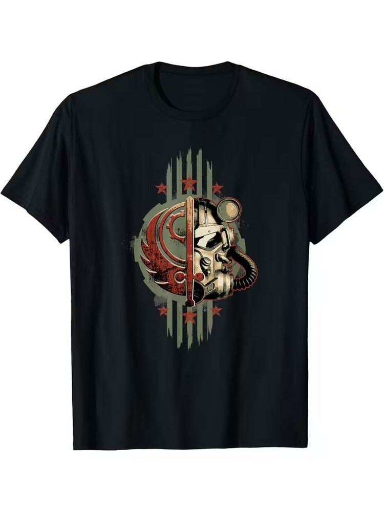 Fallout – Brotherhood of Steel Helmet T-Shirt, PLUS SIZE, L-5XL