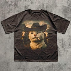Funny Cowboy Cat T-shirt, Meme Shirts, Cats Lover Gift, Gag Gifts