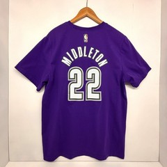 Nike Milwaukee Bucks Khris Middleton Purple Hardwood Classics T-Shirt Men’s XL