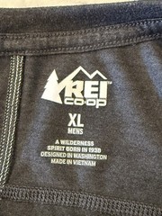 REI Co-op Men’s Short Sleeve Performance Activewear T-shirt Size XL, Dark Gray