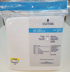 Stafford Dry+Cool 100% Blended Cotton A-Shirts Ribbed Tank Top 4 Pack Medium