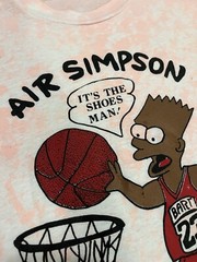Vintage 90s The Simpsons Bart Jordan Bulls Basketball T-shirt Tie Dye
