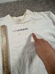 Vintage Nike Livestrong T Shirt Mens XL White Lance Armstrong Foundation