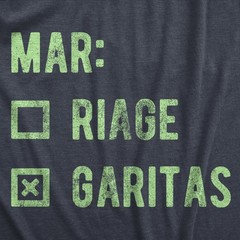 Mens Marriage Margaritas T Shirt Funny Checklist Drinking Married Joke Tee for