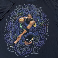 VTG Nike Kobe Bryant Snake Dragon T-Shirt Mens 2XL Black Mamba LA Lakers RARE