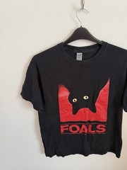 Foals Collected Rework T Shirt Unisex Size L Upside Down Cat