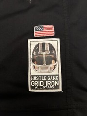 Hustle Gang Block by Block Football Jersey Grid Iron Hawk HG 32 X-LARGE