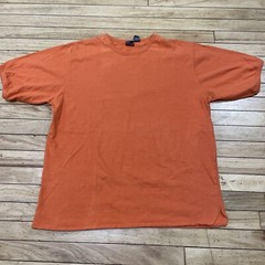 PROSPIRIT Shirt Men L Orange Grunge Skate Tee Knit Thick Stitch Hem Halloween L