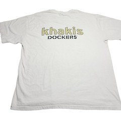 Vintage Dockers Khakis Promo T-Shirt Made in USA Hanes Size XL Y2k