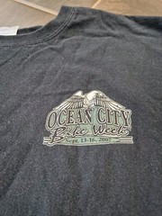 7th Annual Ocean City Bike Week Men’s Black Tshirt Size 3Xlarge 2007 Motorcycle