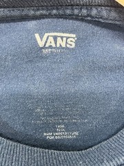 VANS Short Sleeve Cotton T-Shirt Mens M With White Vans Logo Blue