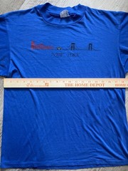 Vintage New York City Brooklyn Bridge Blue T Shirt Sz L Fits Smaller