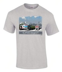 Chicago Trains printed Railroad T-Shirt [5]
