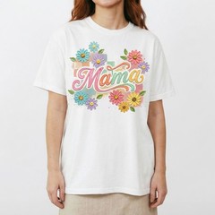 Pastel Mama Flower Retro Vintage Mothers Day T-Shirt Colorful Spring Tee