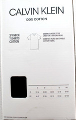 NWB CALVIN KLEIN S 34-36 Black 3-Pack 100% Cotton Stretch Men T-Shirts MSRP $42