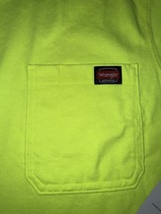 Wrangler Work Men Small Pocket Shirt Hi Vis Yellow Construction UPF Wicking NWT