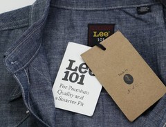 Lee 101 ’50s Western Shirt Men’s Size M Kaihara Japanese Selvedge Denim 7 oz.