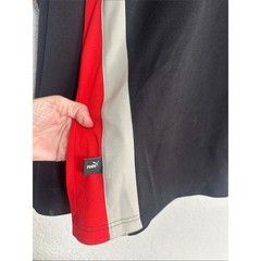 Puma Black Red Gray Long Sleeve Athletic Top Y2K 90s Logo Outdoor Mens Large