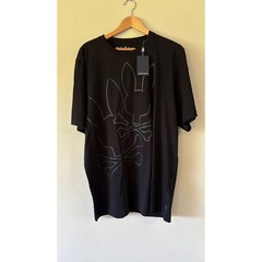Psycho Bunny San Diego HD Print Graphic Tee Black Pima Cotton Mens 9 XXXL NEW