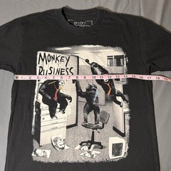 Riot Society T-Shirt Monkey Business Graphic Black Cotton Funny Tee Men’s Small