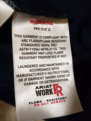 Ariat FR Work Shirt Crewneck Long Sleeve Navy Flame Resistant CAT2 2112 Men XL