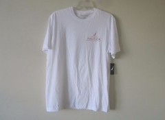 Nautica Crew Neck Est. Roman Numeral Men’s Tee Right White S MSRP $24.50 NWT