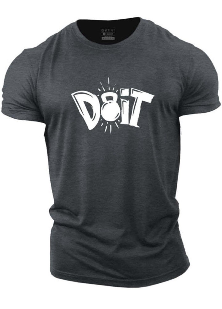 DoIt Workout Fitness Gym Saying Mens Tee. NEW. Size Medium