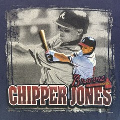 Vtg 1997 Starter Chipper Jones Atlanta Braves MLB Baseball Single Stitch Tee XL