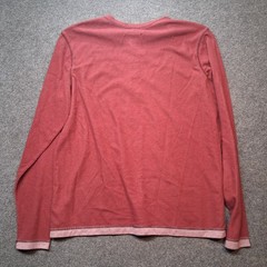 paradise collection henely shirt mens large long sleeve red