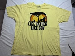 Disney Mens Lion King Like Father Like Son Mufasa Simba Yellow Shirt 2X