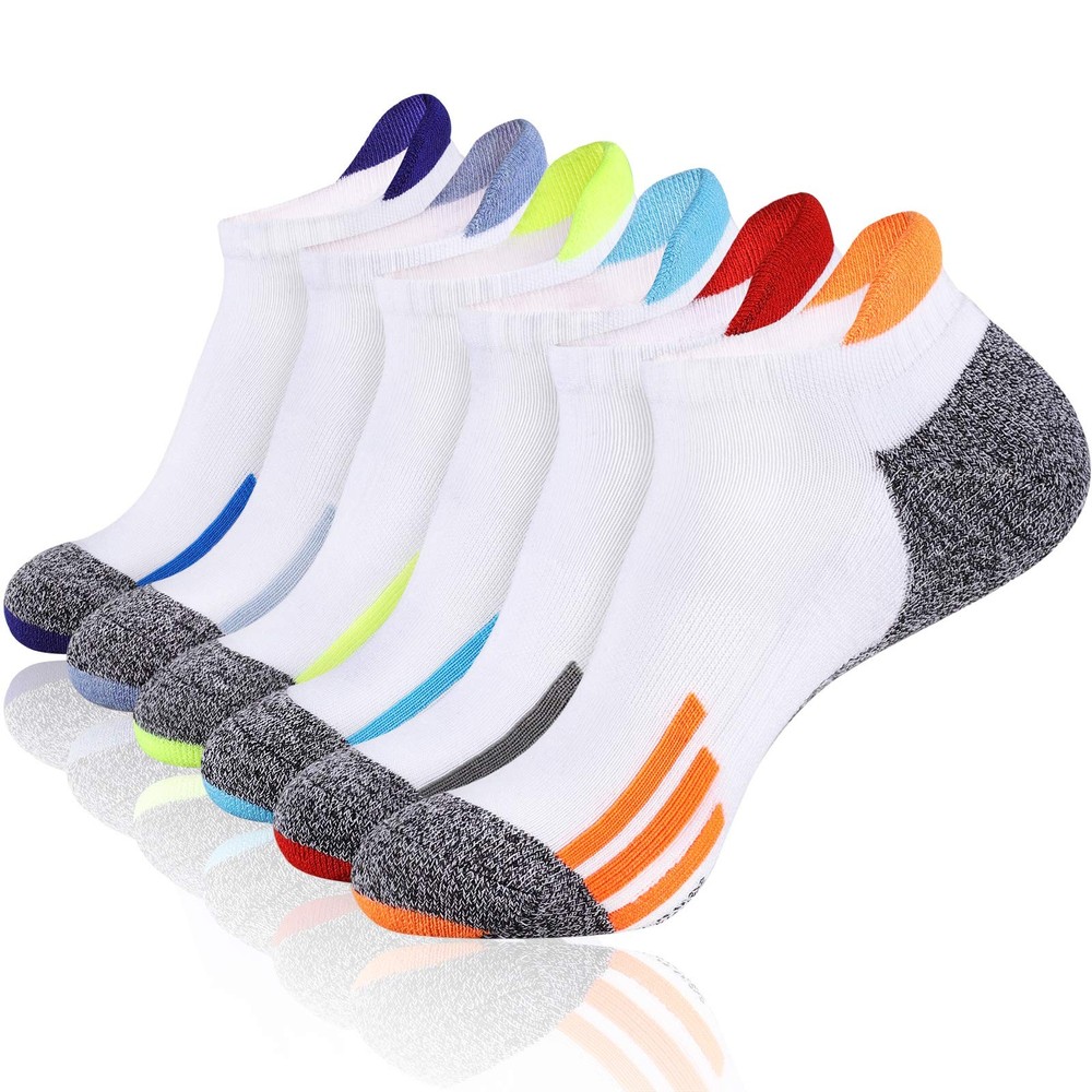 6 Pack Men’s Ankle Low Cut Athletic Tab Socks Sport Comfort Cushion Hosiery