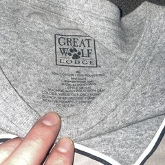 GREAT WOLF LODGE Heather Grey Wolf Dad SS Tee Shirt XL