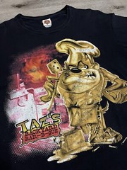 Vintage Looney Tunes Tazmanian Devil Shirt 90s Taz Backyard Bar B Que Men’s XL