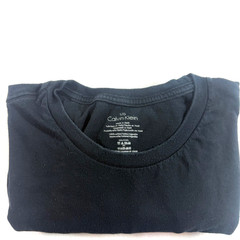 Calvin Klein Black T-Shirt Lot Men’s Large Crew Neck & V-Neck Cotton 3 Pack