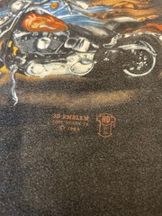 1989 Vintage 3D Emblem Harley Davidson SF Bay Area T-Shirt Size Large USA Made