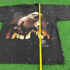 Vintage Native Worlds Crazy Horse Eagle Night Sky All Over Print Tshirt