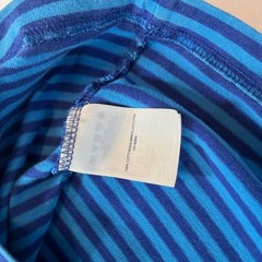 Lands’ End Men’s Supima Cotton T-Shirt Blue Striped Short Sleeve XL Casual