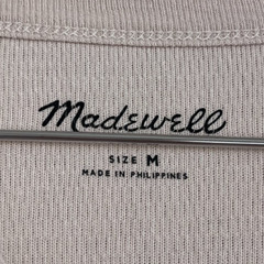 Madewell Men’s Thermal Henley Tee in Harvest Moon (Cream) Size MEDIUM