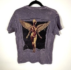 Nirvana Band Tee Purple In Utero Angel Grunge 90s Band T-Shirt Small