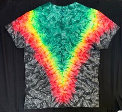*New* 2XL – Sm Handmade Tie Dye, Spear Volcano, Crew or V Neck, 30 Yrs Exp!