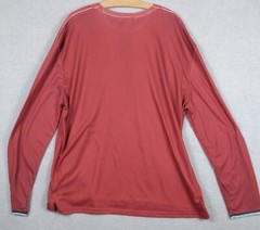 Faux Real Shirt Men’s 2XL Red Long Sleeve Stretch Ron Burgandy Halloween Costume