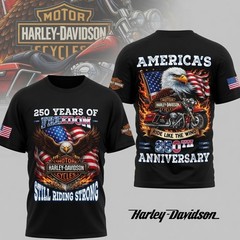 Harley-Davidson America 250th Anniversary Shirt 1776-2026 Independence Day Tee